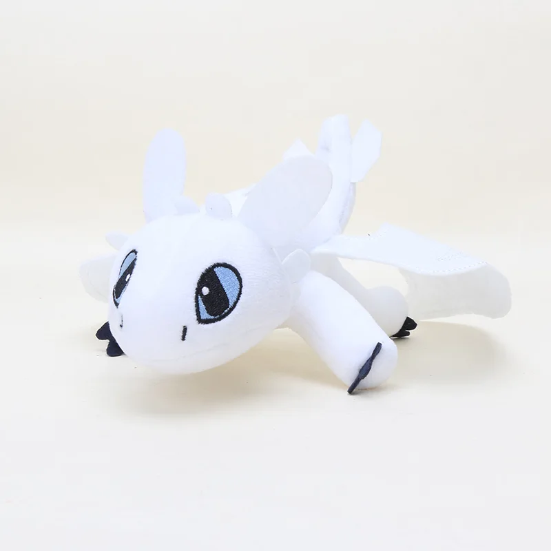 25cm white 15 см/23 см Как приручить дракона 3 плюшевые куклы Беззубик, ночная фурия светильник Fury Белый Дракон Мягкие плюшевые детские куклы - Цвет: 25cm white