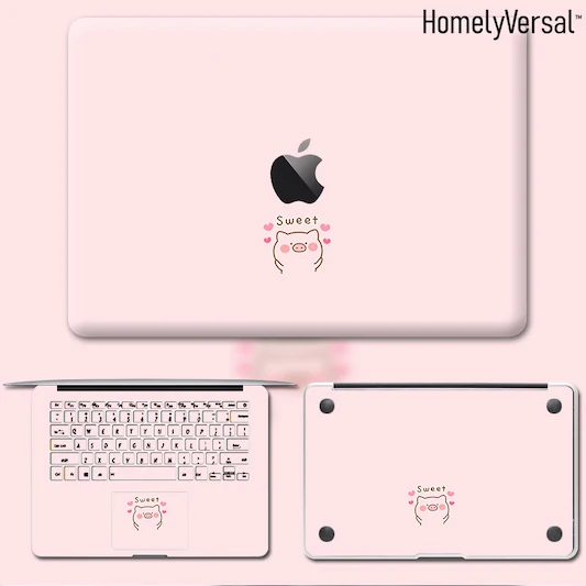 Милый кавайный милый чехол для Macbook Pro Air 11 13 15 retina, Защитная пленка для всего тела, милый кавайный защитный чехол - Цвет: Белый