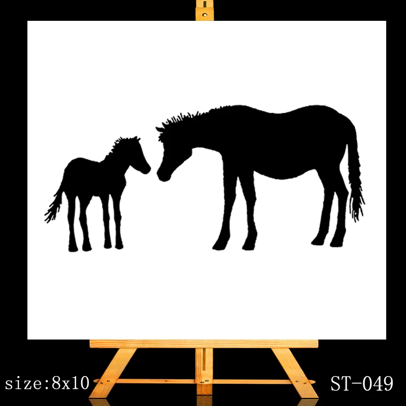 Симпатичные прозрачные штампы AZSG в форме коня для скрапбукинга сделай