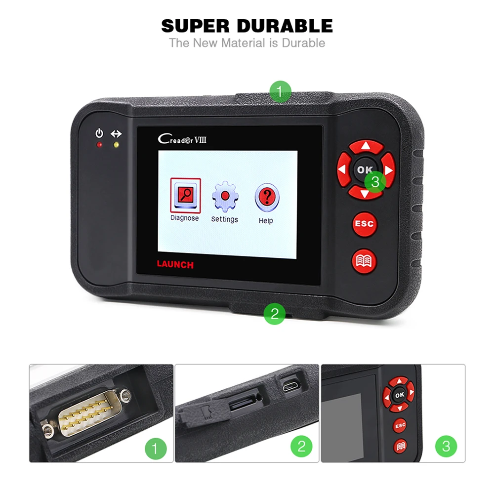 Оригинальный старт Creader 8 сканер Code Reader X-431 VIII получить EZcheck как подарок Функция autel