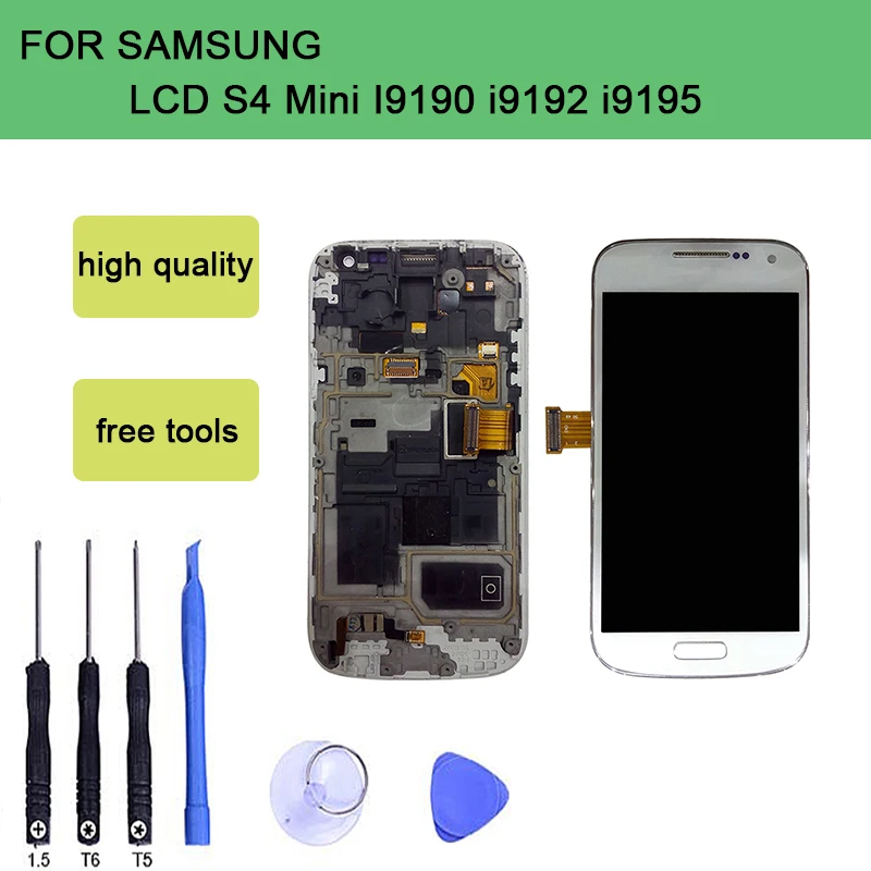 SzHAIyu тест хороший рабочий ЖК-дисплей + сенсорный экран для Samsung Galaxy S4 Mini I9190 i9192 i9195
