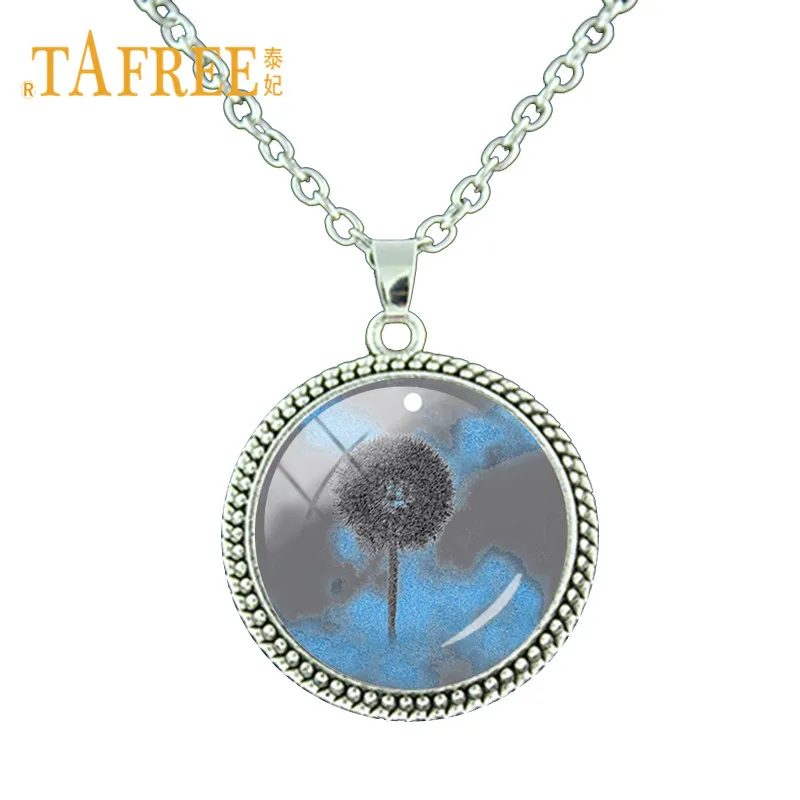 TAFREE Time драгоценные камни Одуванчик кулон ожерелье семена одуванчика Длинная