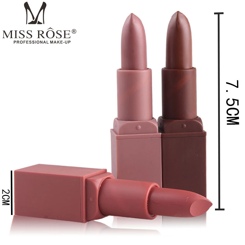 Матовая губная помада бренда Miss Rose 12 цветов mate Batom косметика стойкий нюдовый