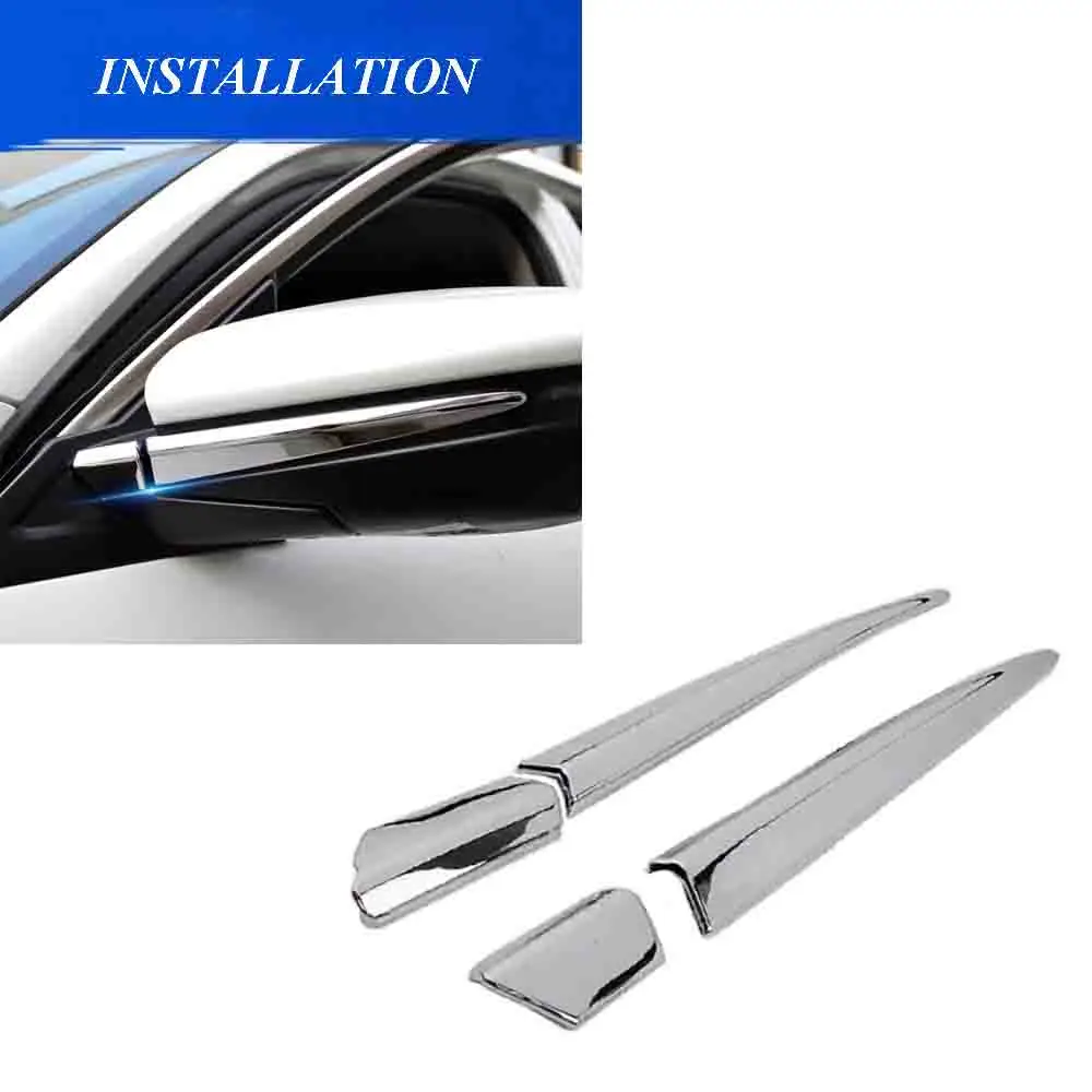 

Car Styling 1Pair ABS Chrome Door Rearview Rear View Side Mirror Cover Trim Decoration Fit For Honda Civic 2016 2017