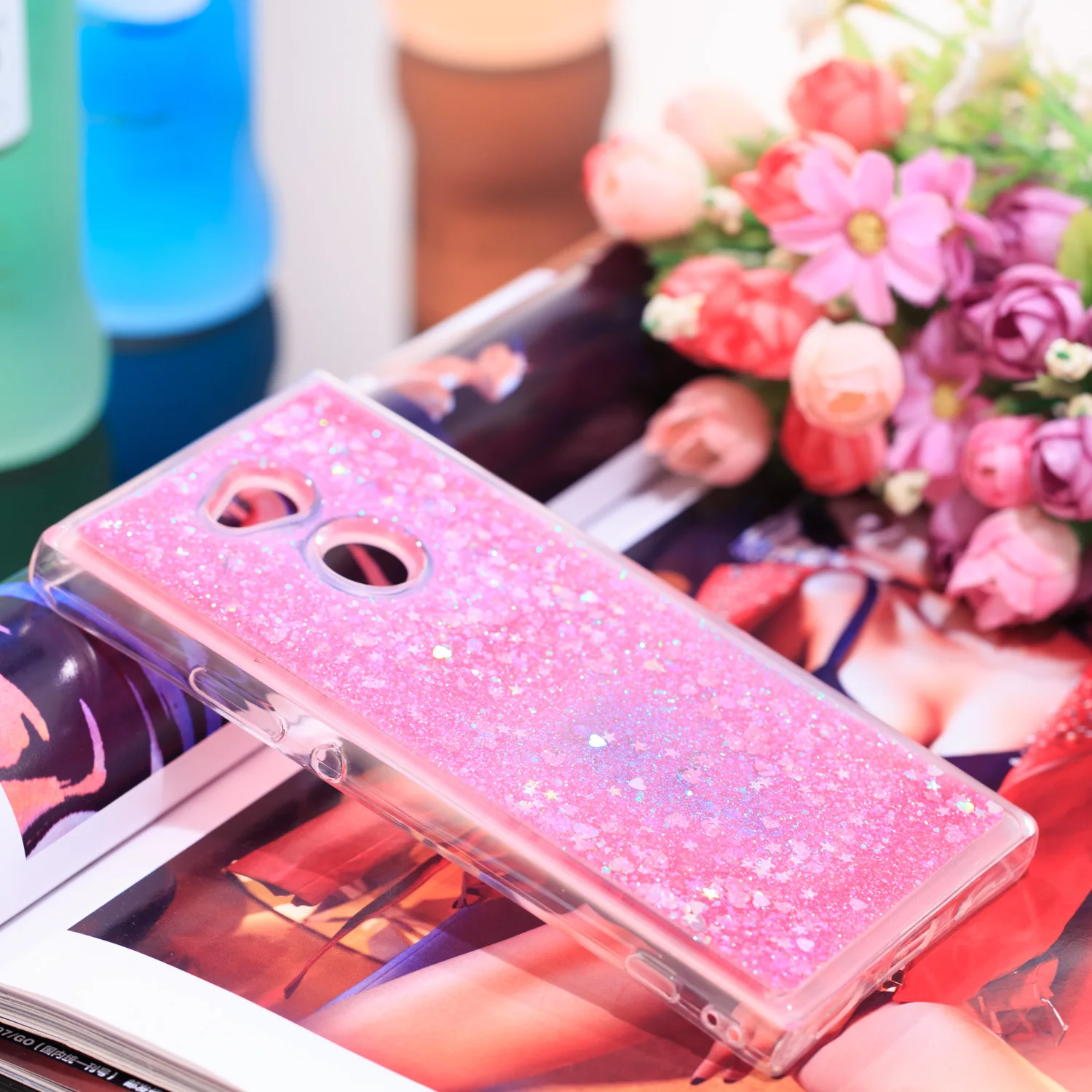 Bling Glitter For coque SONY Xperia XA2 XA1 Ultra XZ XZS XZ1 XZ2 L1 L2 Plus Premium G8142 Compact case Crystal Quicksand |