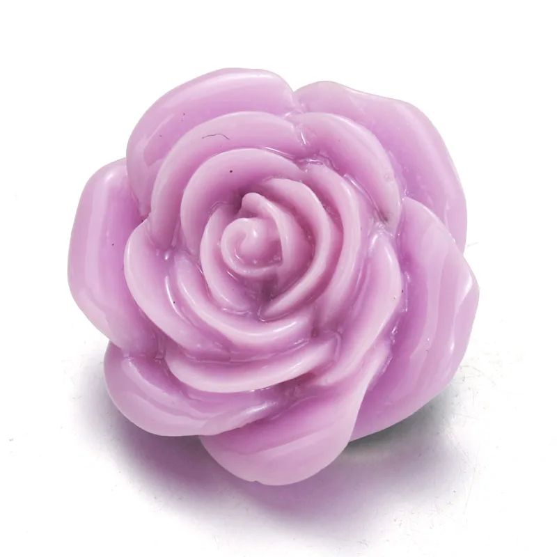 Light purple 12 цветов 10 шт./лот DIY случайный цветок 18 мм кнопки для защелки браслетов подходят к защелки ювелирные изделия - Окраска металла: Light purple