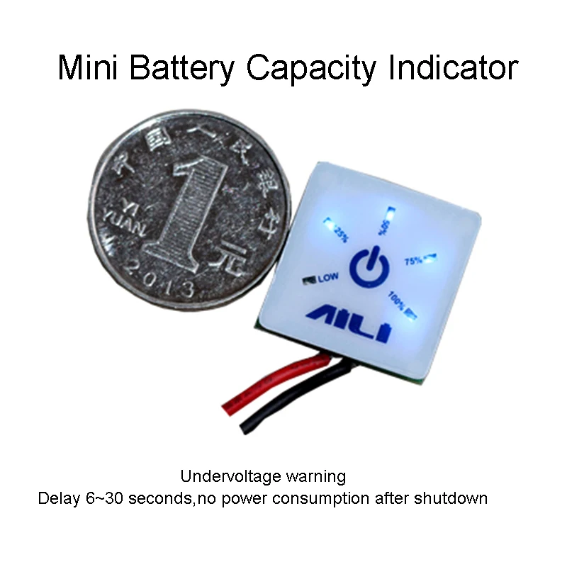 Мини индикатор емкости батареи Дисплей уровня мощности 1S 2S 3S 5S Li Ion 12 6 V 12V свинцово