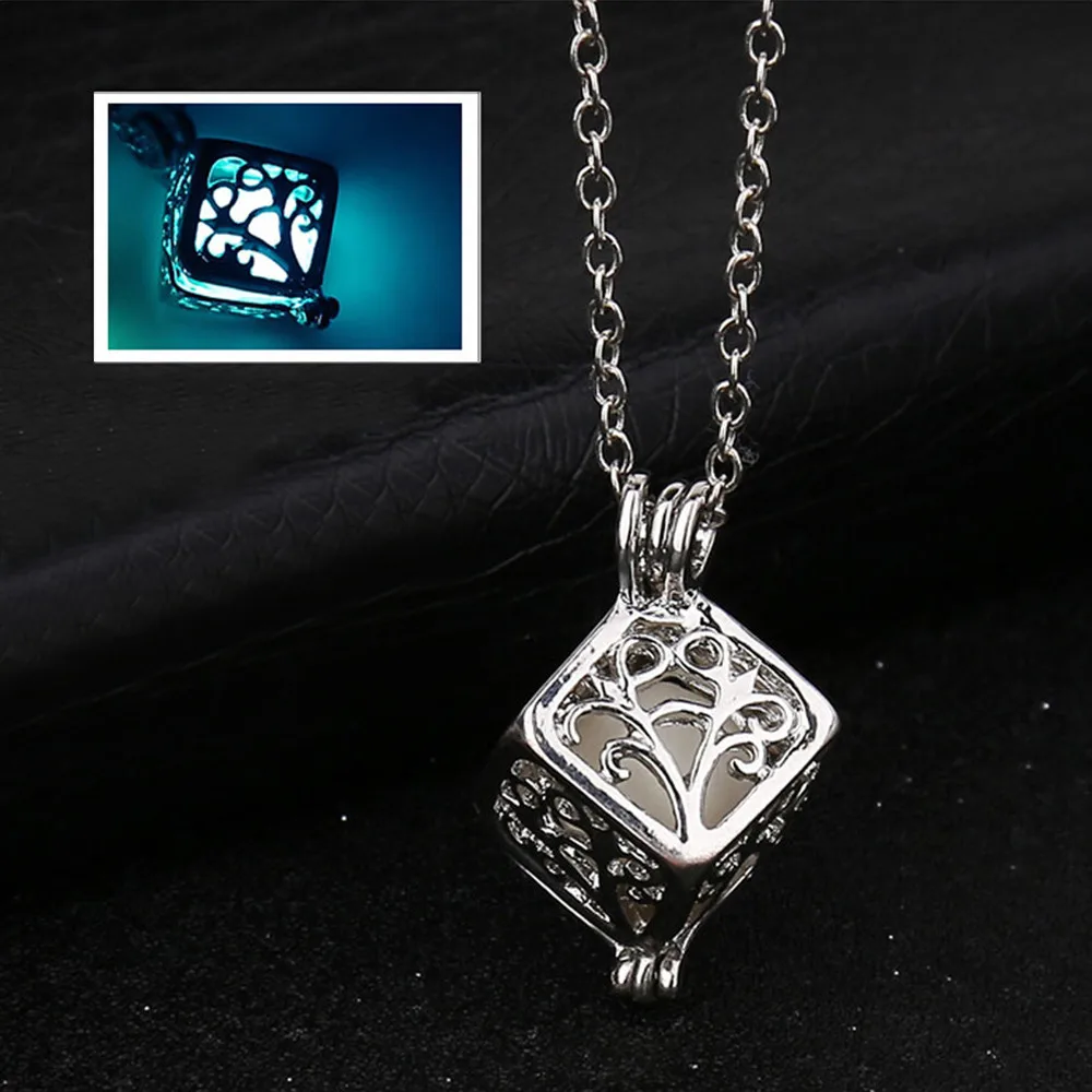 Ожерелье с подвеской женское ожерелье ретро светящаяся в темноте цепочка