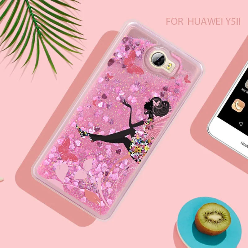 UTOPER For Huawei Y5 ii Case Silicone Cover Luxury Liquid Pink Y6 Compact Coque Honor 5a Funda |