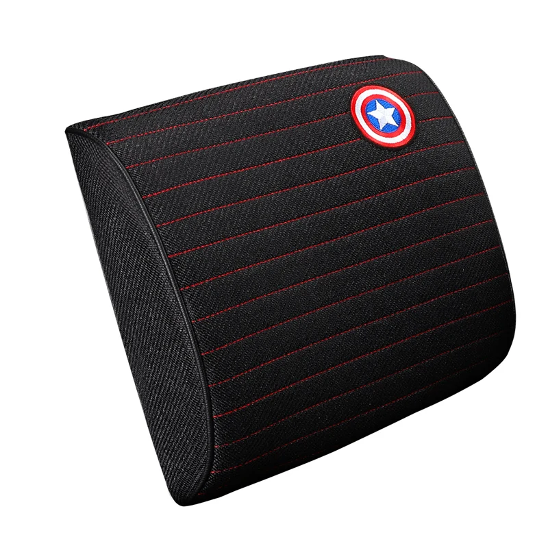 marvel cartoon captain america lumbar support waist cushion soft memory foam seat pillows for chairs in car office relieve pain |