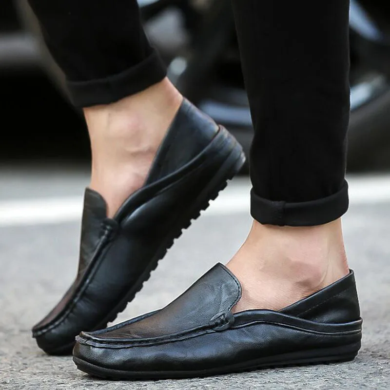 BOMIMI 2019 New Arrival Man Leather Driving Casual Shoes Moccasins Slip On Loafers Boys' Spring Summer Light Soles | Обувь