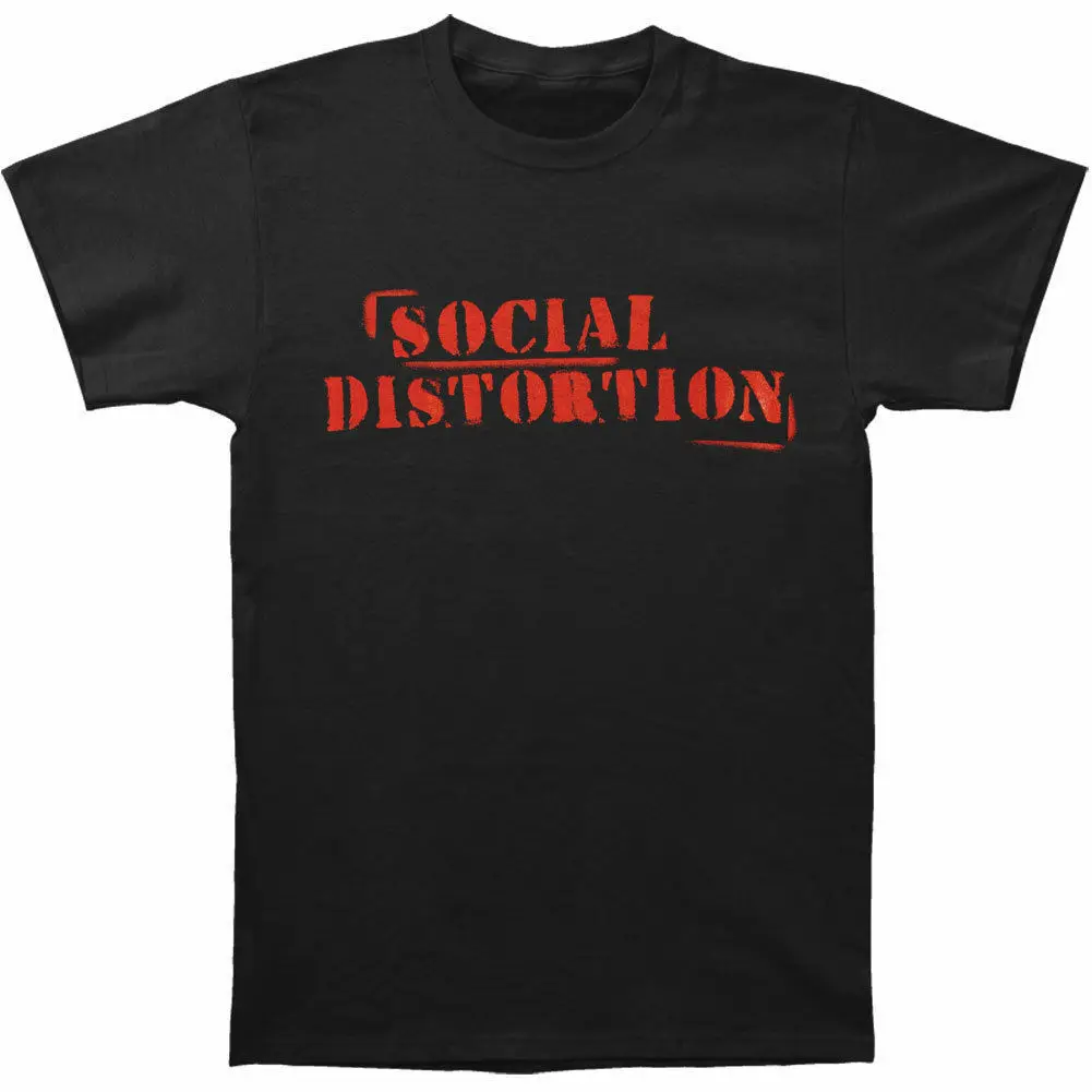 Social Distortion футболка трафарет логотип панк Рок Hardcore music|Мужские футболки| |