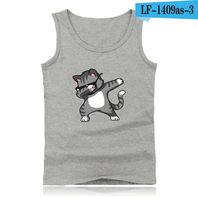gray Летний жилет с единорогом мягкая хлопковая майка без рукавов Верхняя Нижняя рубашка забавный мультфильм плюс размер уличная одежда футболка без рукавов - Цвет: gray