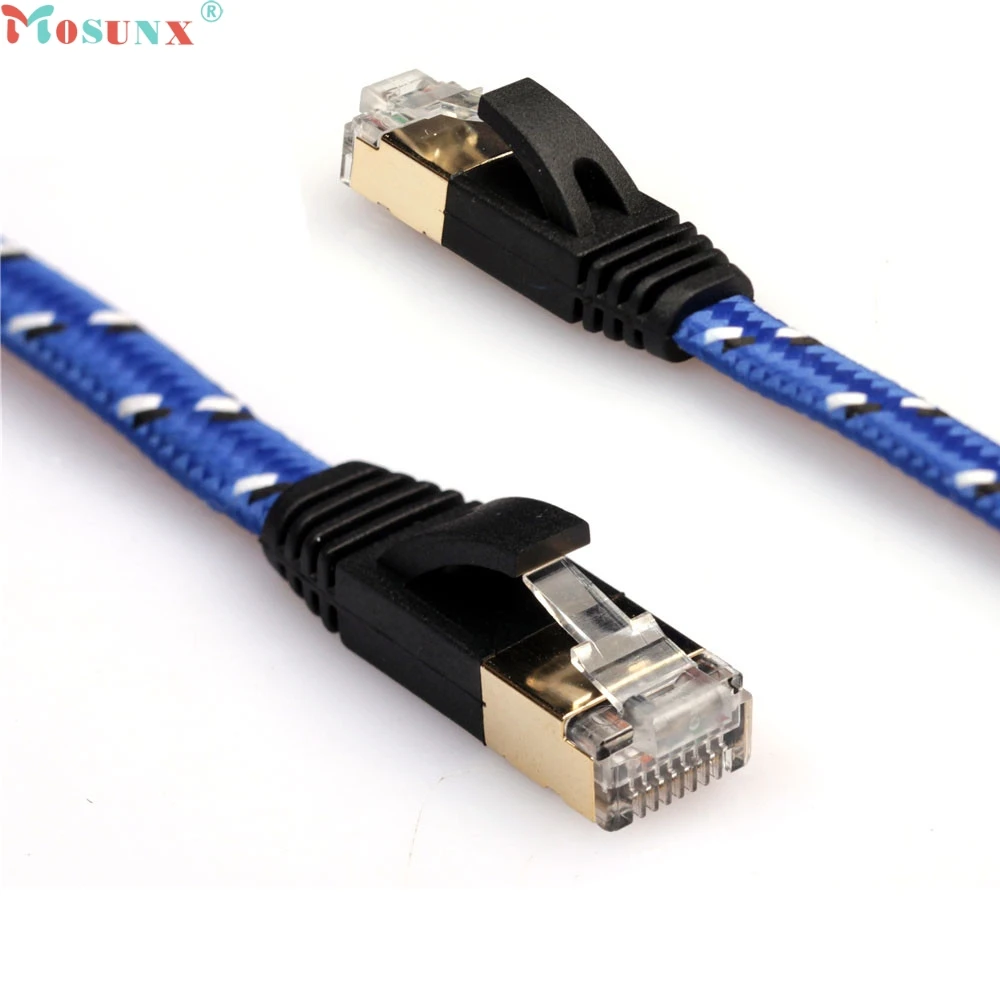 Mosunx CAT 7 10 Gigabit Ethernet кабельный модем маршрутизатор RJ45 для локальной сети 60421 Прямая
