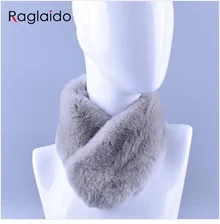 Raglaido/женский шарф, роскошный бренд, шарфы из натурального Лисьего меха, зимние банданы, Женский, модный русский вязаный шарф-кольцо LQ07024