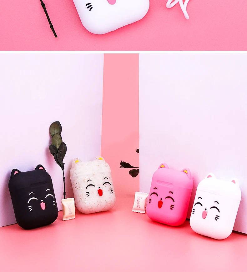 Милый мультяшный чехол для наушников Airpods 2, мягкий силиконовый чехол для наушников Airpods 1/i10/i11/i12/i13 Tws, защитный чехол