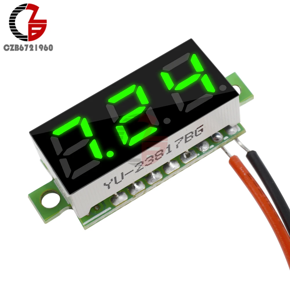Цифровой мини вольтметр с ЖК дисплеем 2 5 30 в 0 28 дюйма|mini digital|wire wiredetector voltage |