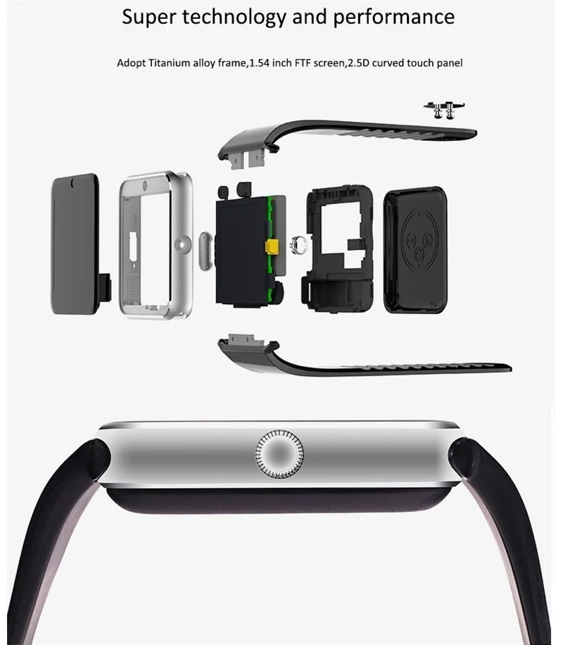 Новый gt08 Смарт часы синхронизации Notifier Поддержка sim карта TF Bluetooth Подключение Apple