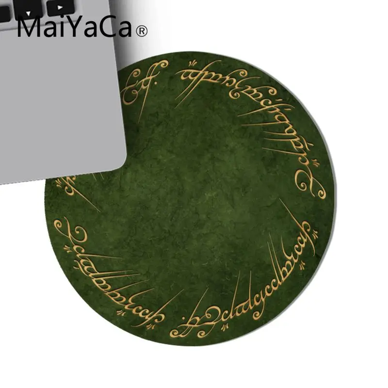 MaiYaCa напечатанный Фильм Властелин колец заказной игровой круглый коврик для мыши геймер скорость мыши розничная маленький резиновый коврик для мыши
