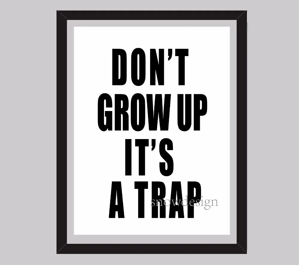 Не расти это ловушка искусство на стене плакат печатные картины гостиная