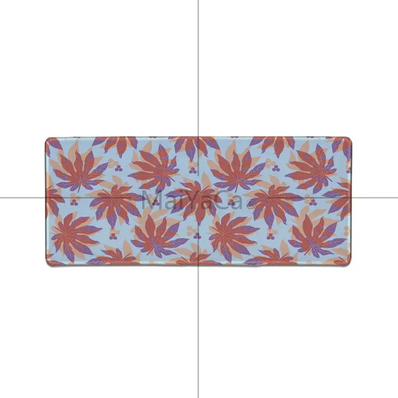 Lock Edge 40X90cm MaiYaCa покрытый листьями узор офисные мыши геймер силиконовый коврик для мыши большой размер компьютерный коврик для мыши нетбука игровой коврик для мыши - Цвет: Lock Edge 40X90cm