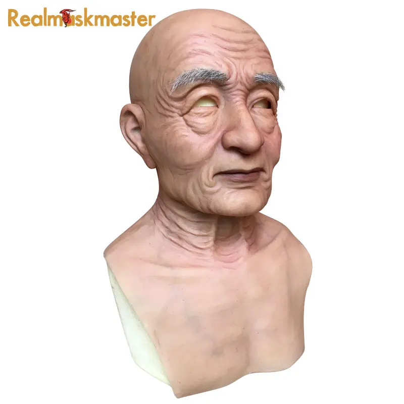 Realmaskmaster реалистичные Силиконовые Хэллоуин маска для вечеринки поставки искусственный Голубь из латекса взрослых старый человек полный лицо маски фетиш