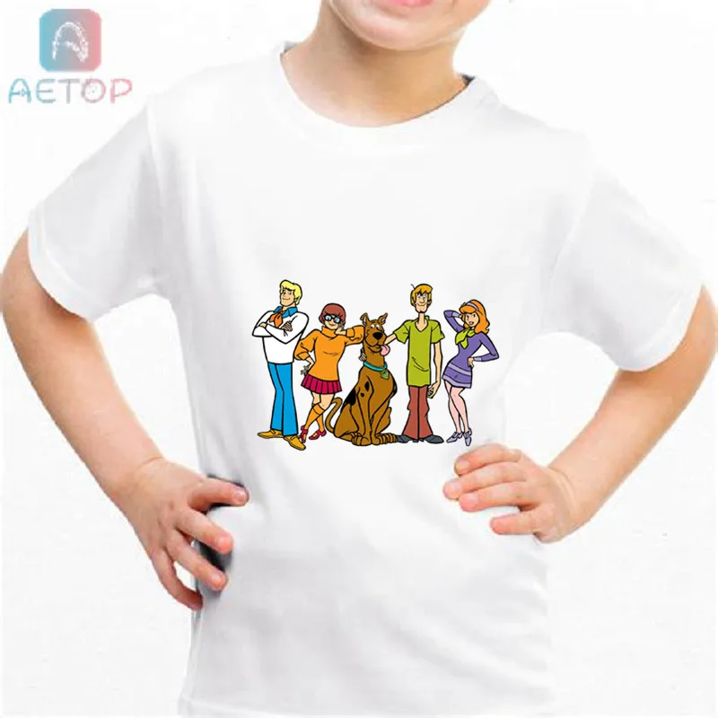 Новая забавная футболка Scooby Doo 028 Kingdom Детская летняя Милая одежда топы для