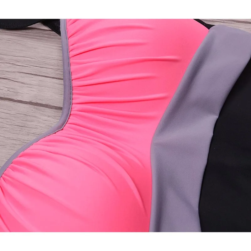 Женский слитный купальник tcbg купальный костюм в стиле пэчворк для пляжа монокини