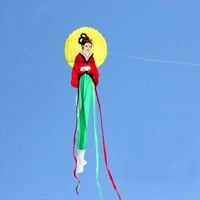free shipping 8m chinese princess kite flying toys lotus kite nylon fabric wei kite factory wholesale large wind inflatable kite