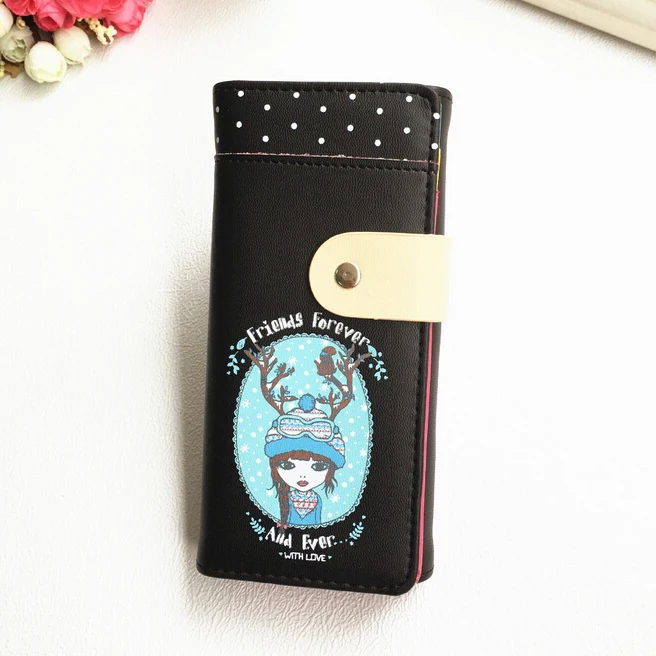 Женские кошельки из искусственной кожи мультфильм куклы клатч Портмоне Деньги