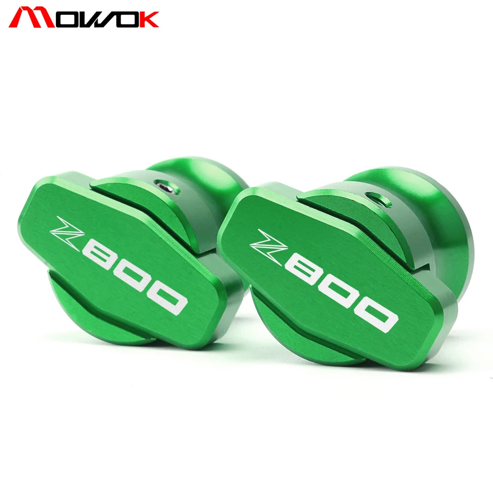 M8 Мотоцикл с ЧПУ маятник качели катушки Слайдеры для Kawasaki z800 Z 800 2004-2010 2011 2012 2013 - Цвет: Зеленый