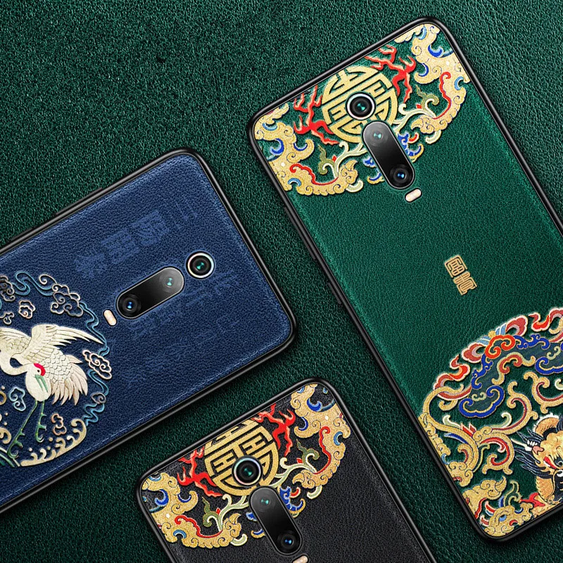 Чехол для xiaomi mi 9T из полиуретана и ТПУ, задняя крышка для xiaomi Red mi k20 Pro, китайский элемент, 3d тиснение, Винтажный чехол для xiaomi k20 pro