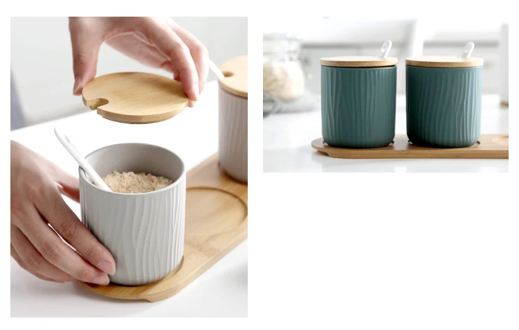 Керамическая сахарница домашняя кухня баночки для соли и специй с