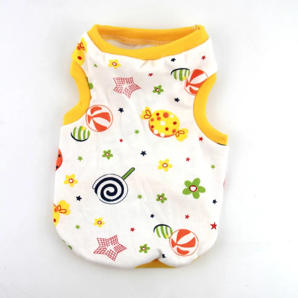 Симпатичные 4 стиля жилеты для собак весенняя одежда домашних животных Футболка