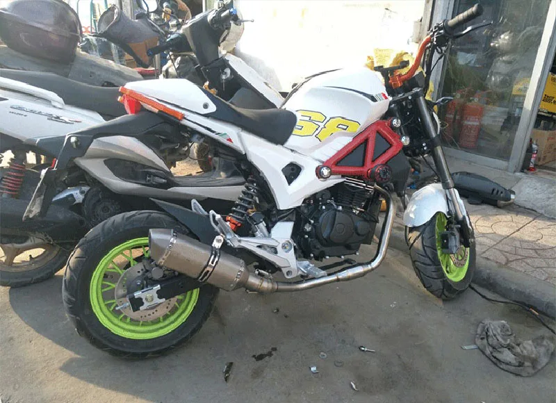 Tkosm MSX 125 мотоцикл изменение Глушитель Лазерная маркировка из нержавеющей стали с DB убийца подключения трубы для Honda MSX125