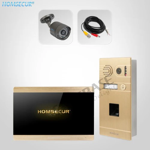 HOMSECUR 4 провода AHD Видео домофонов Интерком охранника с 1.3MP CCTV Камера BC061HD G + BM715HD