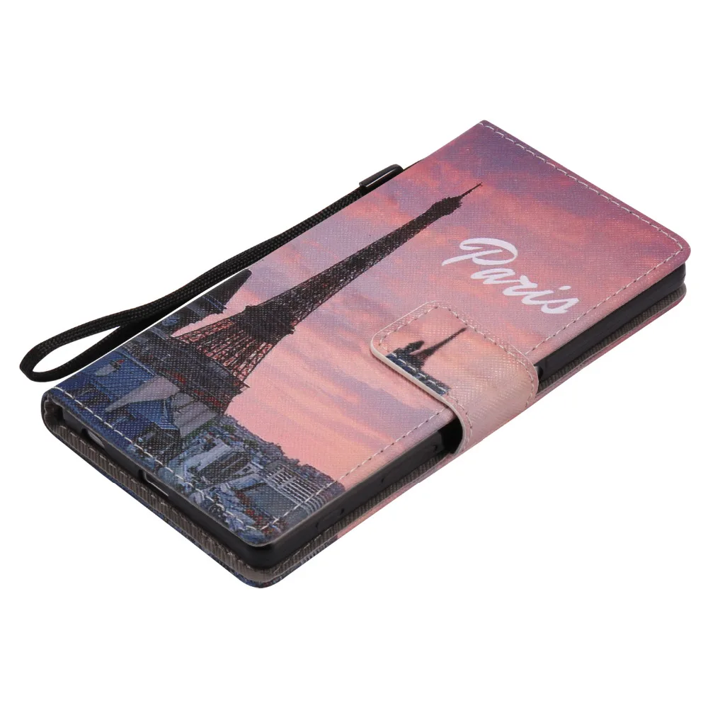 Париж Эйфелева башня шаблон кошелек Подставка держатель карты кожи чехол для Sony