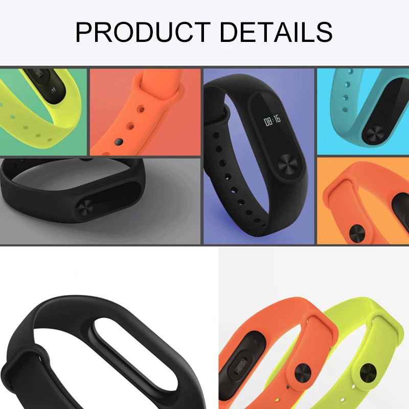 Ремешок для Mi Band 2 силиконовый спортивный браслет смарт часов Xiaomi mi band
