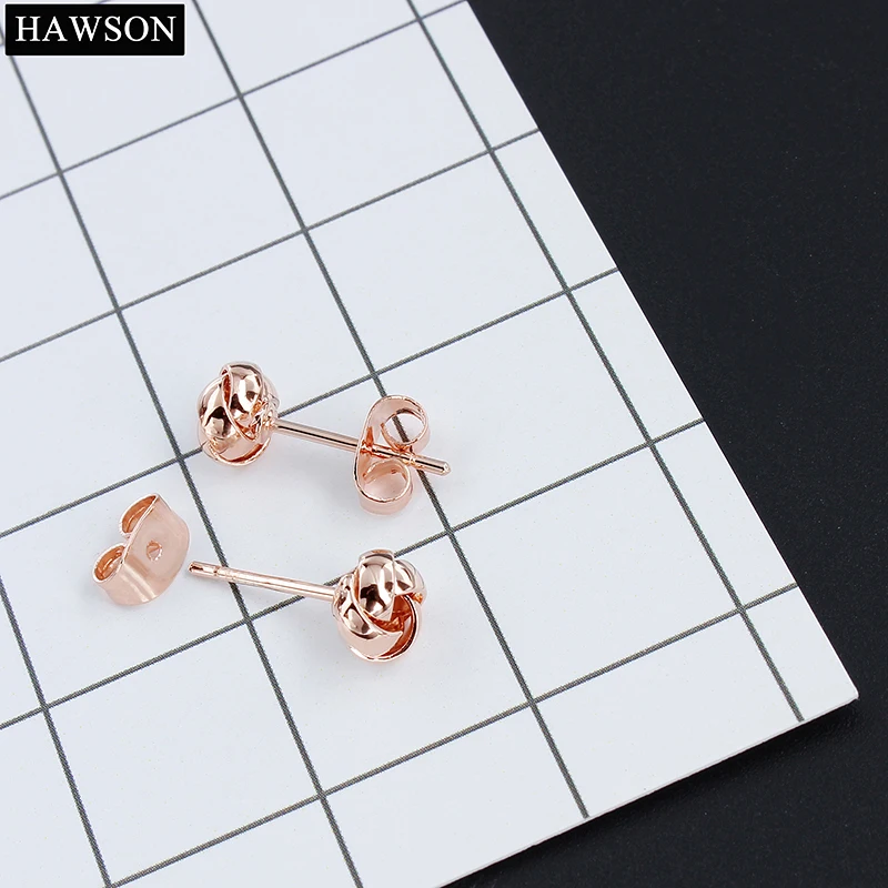 HAWSON розовые золотые металлические серьги гвоздики застежки для девушек женские
