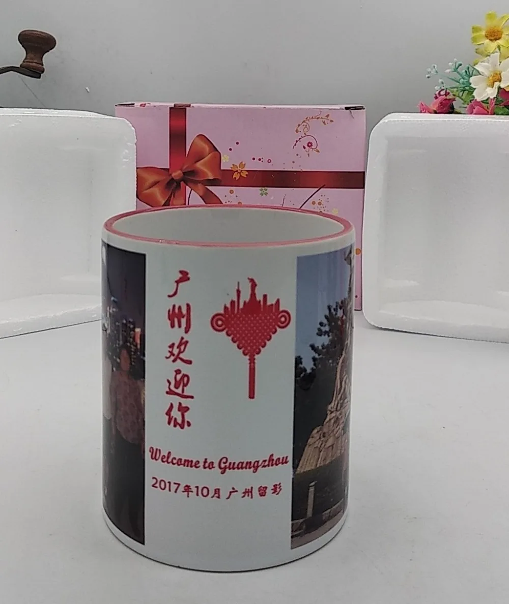 Цветная ручка керамическая чашка DIY Фото керамическая кружка DIY фото чашка Персонализированное изображение креативные подарки для влюбленных друзей семья MAZWEI