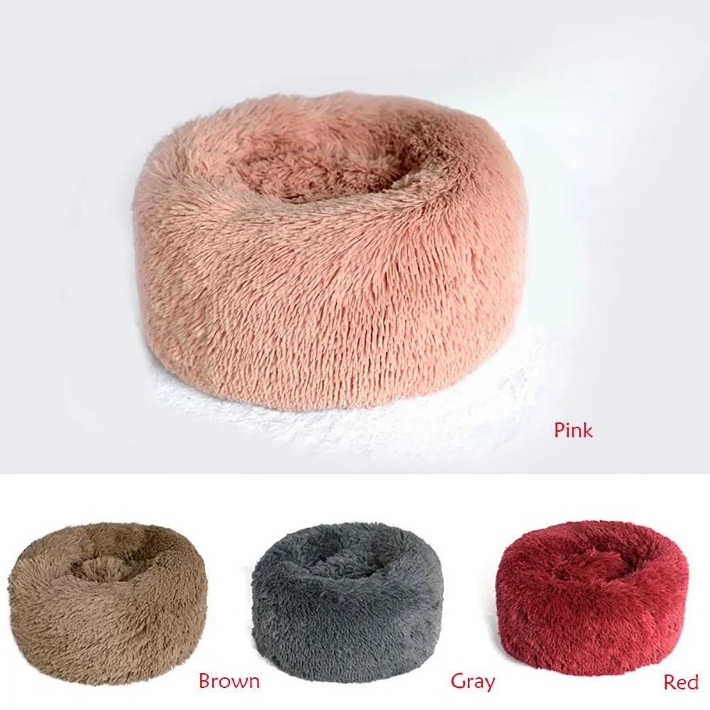 Плюшевый круглый собачий питомник для кошек матрас домашних животных товары