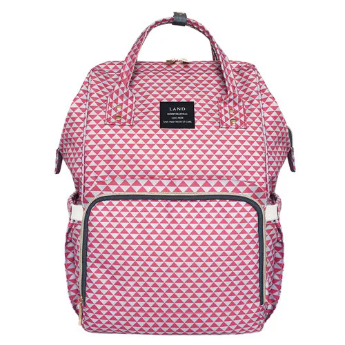 Pink Wave Mommy пеленки мешок большой емкости Детские Подгузники Сумки Desiger уход сумка модный дорожный рюкзак уход за ребенком Bebek сумка для мамы, папы, земли - Цвет: Pink Wave