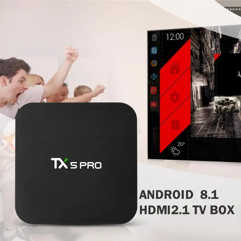 TX5 Pro Android 8,1 ТВ приставка 4 Гб+ 32 ГБ S905X2 H.265 8K 60fps HDMI телеприставка медиаплеер