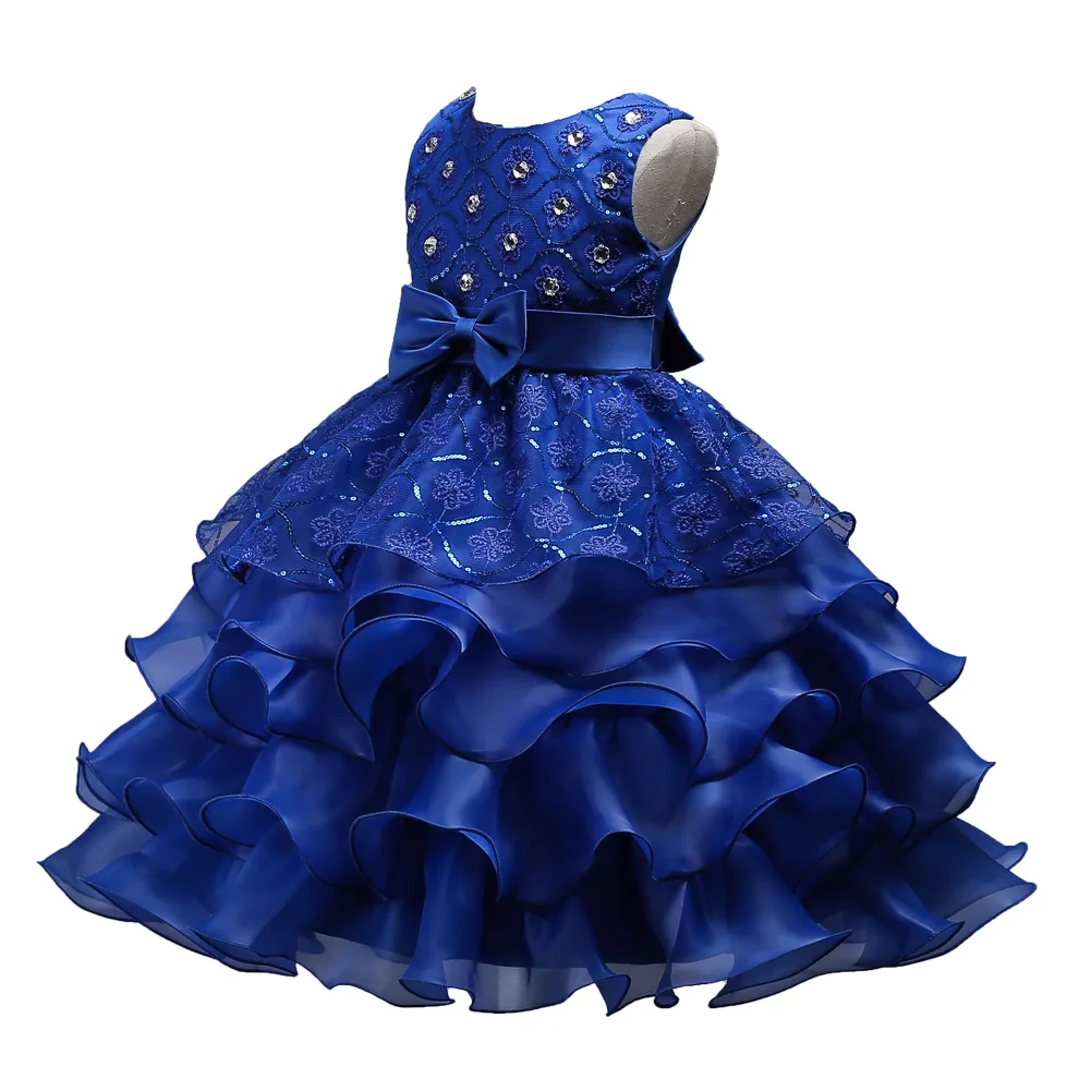 Children's Girls Dress Princess Brithday Party Wedding Flower Girl Bow Child Puff Christmas Costume 2019 | Детская одежда и