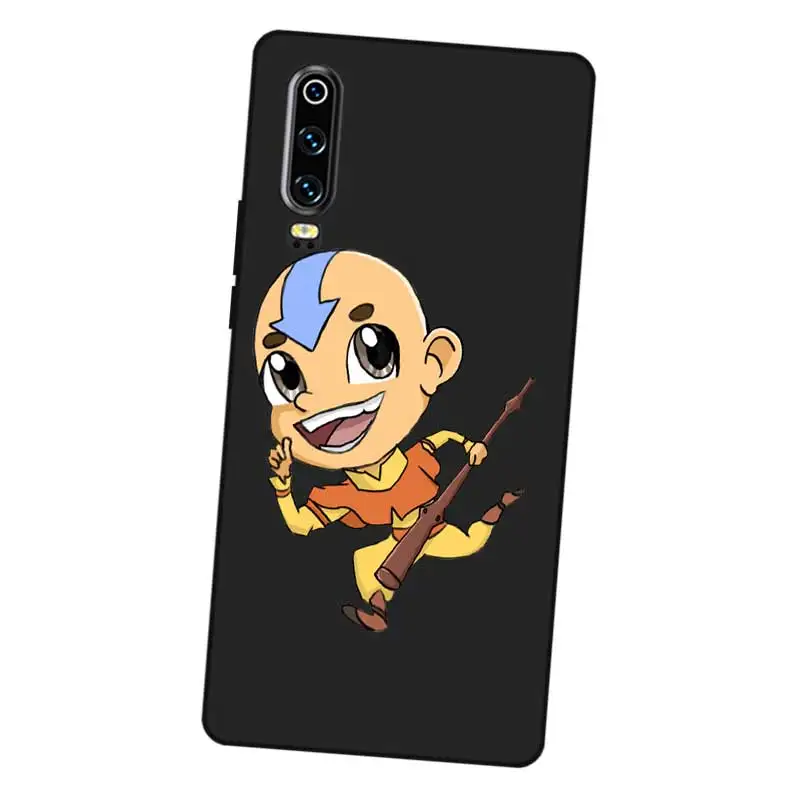 N256 Аватар Aang Черный силиконовый чехол для huawei P8 P9 P10 P20 P30 Lite Pro P Smart Plus 2017 2019 |
