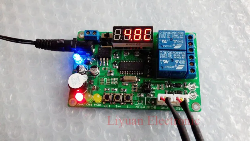 Интеллектуальный цифровой регулятор температурной разницы/DS18B20 температурная