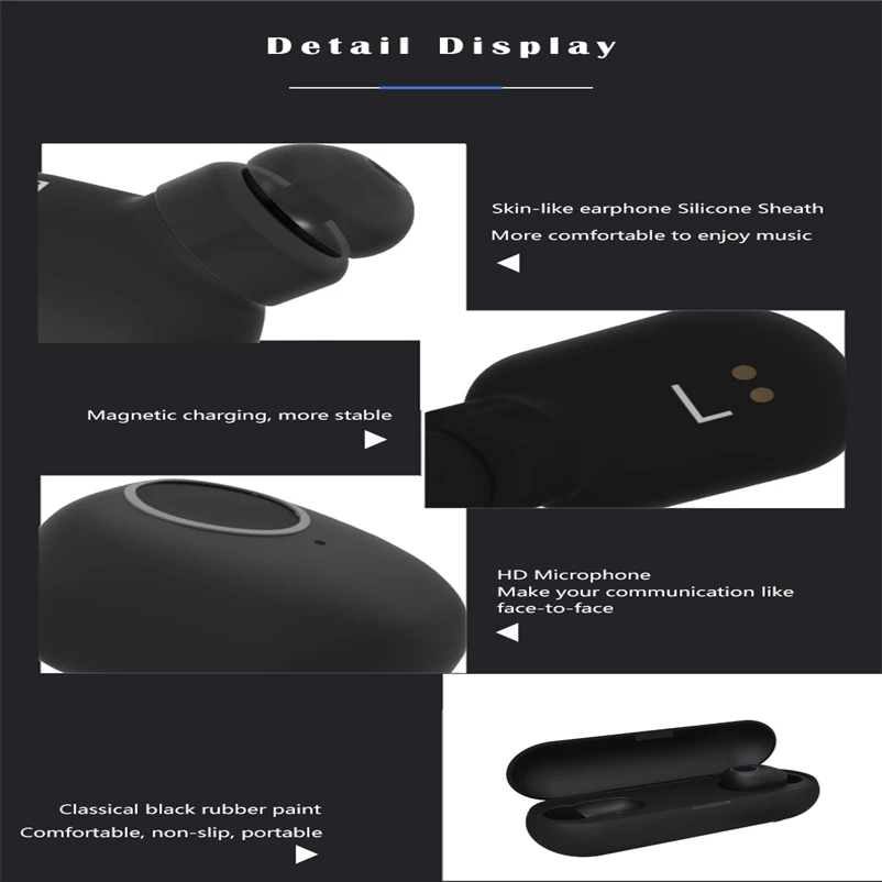 Q1 T1C Mini Dual V5.0 беспроводные наушники Bluetooth 3D стерео звук с двойным микрофоном и