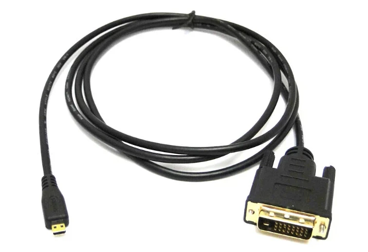 Micro HDMI 1.4 Тип D мужчинами DVI-D DVI 24 + 1 Булавки видео кабель Ведущий конвертер адаптер