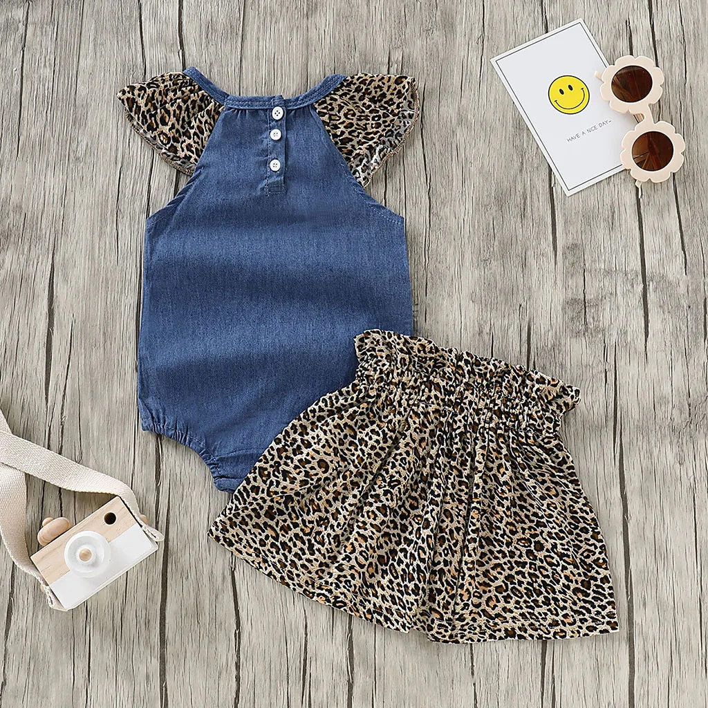 Новый тренд комплекты одежды с леопардовым принтом джинсовый комбинезон