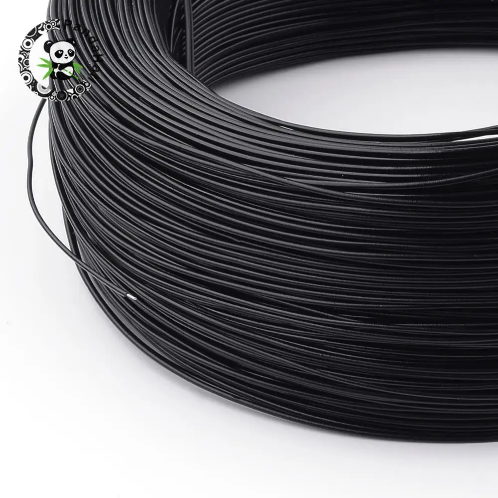 

1mm Black Iron Wires with Rubber Covered Jewelry Findings for DIY about 200yards/roll